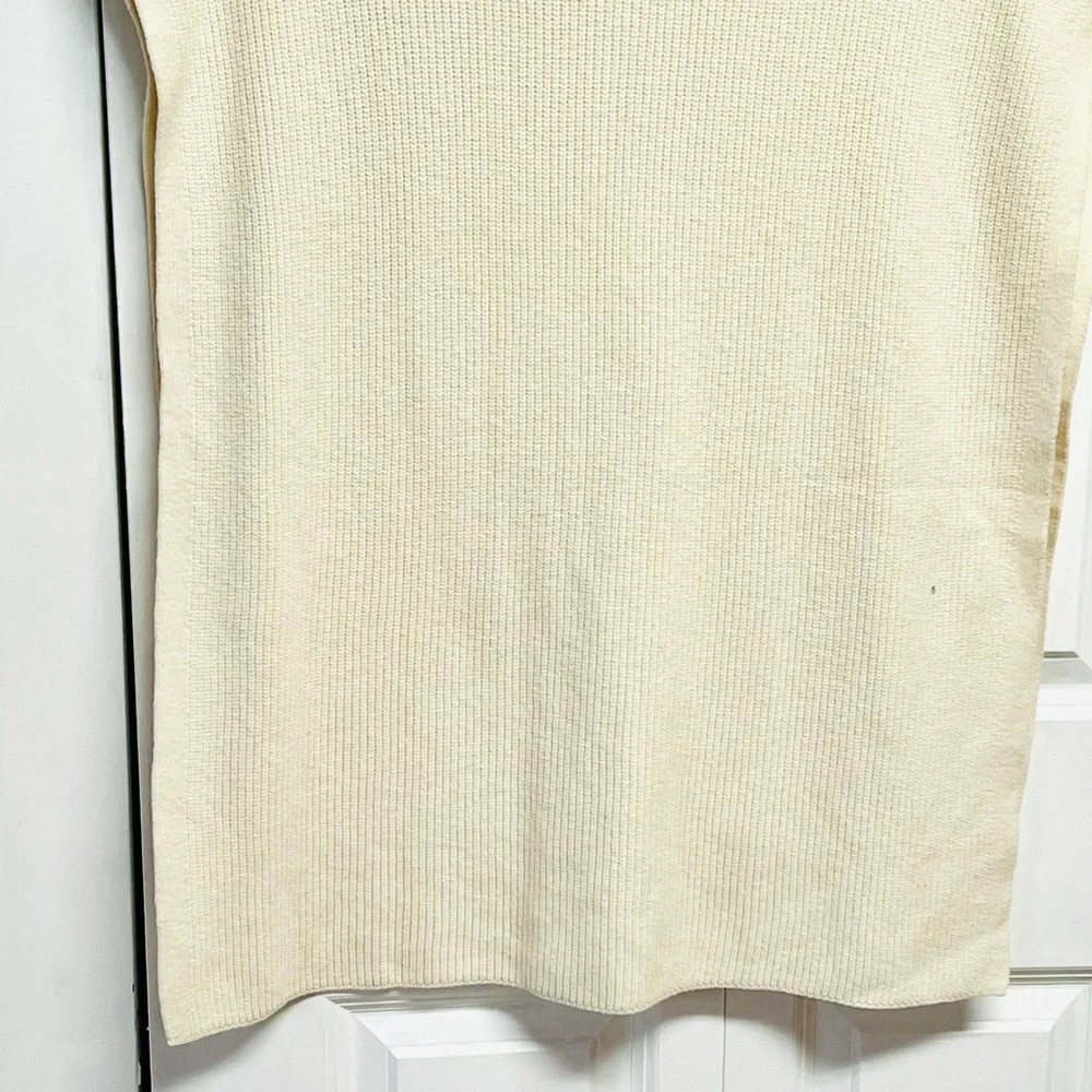 Banana Republic Cream Cowl Neck Sweater Open Sides Size XS